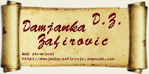 Damjanka Zafirović vizit kartica